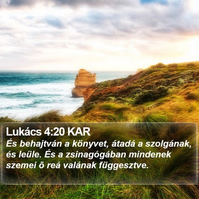 Lukács 4:20 KAR Bible Verse Image