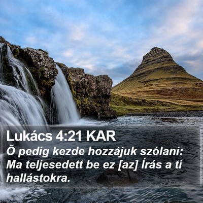Lukács 4:21 KAR Bible Verse Image