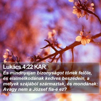 Lukács 4:22 KAR Bible Verse Image