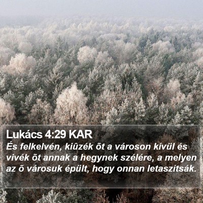 Lukács 4:29 KAR Bible Verse Image