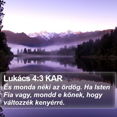 Lukács 4:3 KAR Bible Verse Image