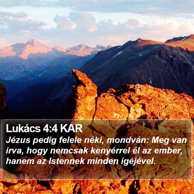 Lukács 4:4 KAR Bible Verse Image