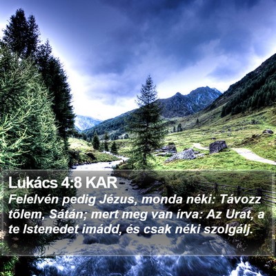 Lukács 4:8 KAR Bible Verse Image