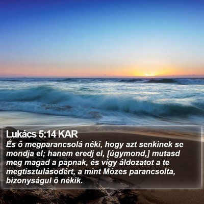 Lukács 5:14 KAR Bible Verse Image