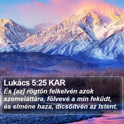 Lukács 5:25 KAR Bible Verse Image