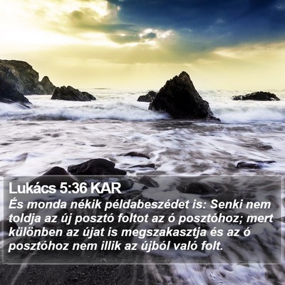 Lukács 5:36 KAR Bible Verse Image