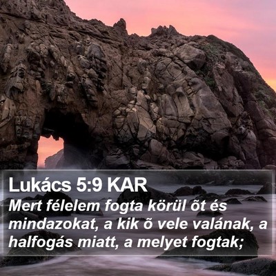 Lukács 5:9 KAR Bible Verse Image