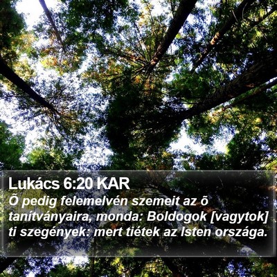 Lukács 6:20 KAR Bible Verse Image