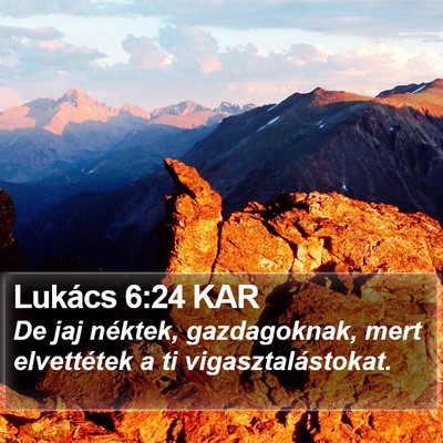 Lukács 6:24 KAR Bible Verse Image