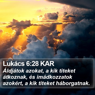 Lukács 6:28 KAR Bible Verse Image
