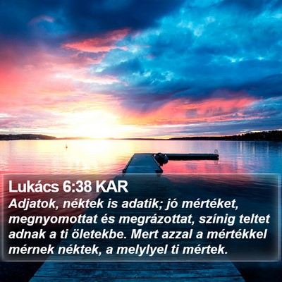 Lukács 6:38 KAR Bible Verse Image