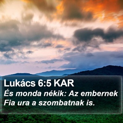 Lukács 6:5 KAR Bible Verse Image