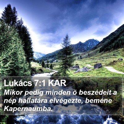 Lukács 7:1 KAR Bible Verse Image