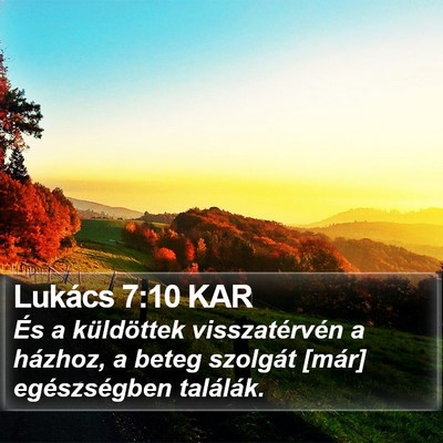 Lukács 7:10 KAR Bible Verse Image