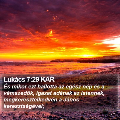 Lukács 7:29 KAR Bible Verse Image