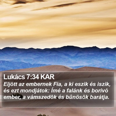 Lukács 7:34 KAR Bible Verse Image