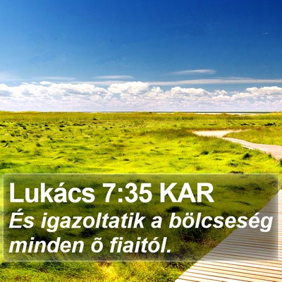 Lukács 7:35 KAR Bible Verse Image