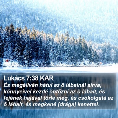 Lukács 7:38 KAR Bible Verse Image