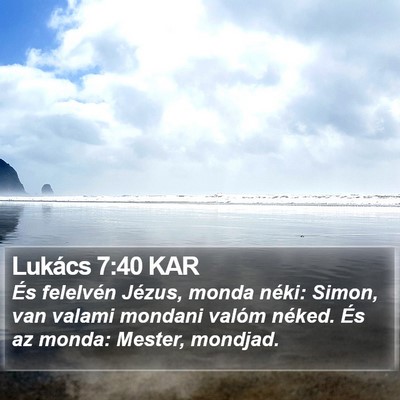 Lukács 7:40 KAR Bible Verse Image