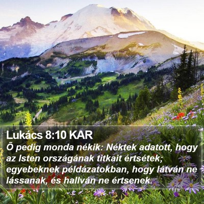 Lukács 8:10 KAR Bible Verse Image