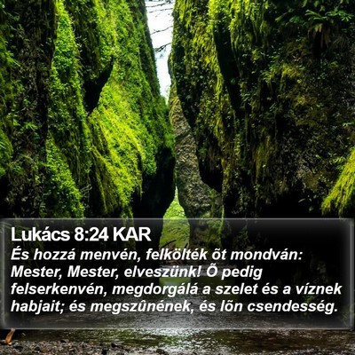 Lukács 8:24 KAR Bible Verse Image