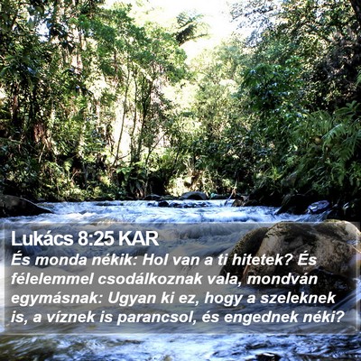 Lukács 8:25 KAR Bible Verse Image