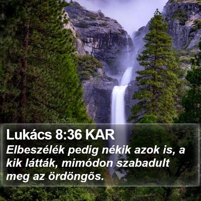 Lukács 8:36 KAR Bible Verse Image