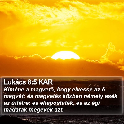Lukács 8:5 KAR Bible Verse Image