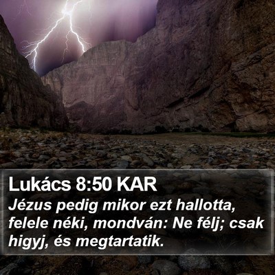 Lukács 8:50 KAR Bible Verse Image