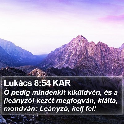 Lukács 8:54 KAR Bible Verse Image
