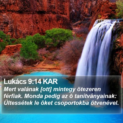 Lukács 9:14 KAR Bible Verse Image