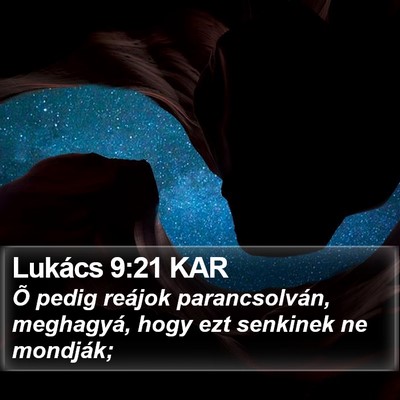 Lukács 9:21 KAR Bible Verse Image