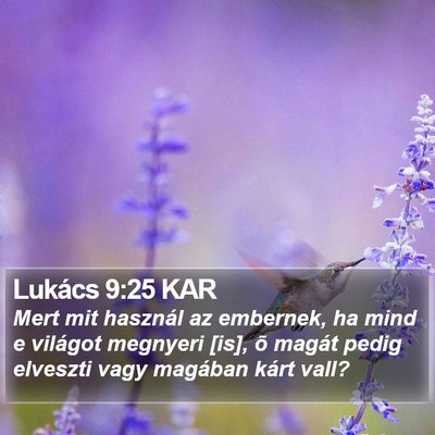 Lukács 9:25 KAR Bible Verse Image