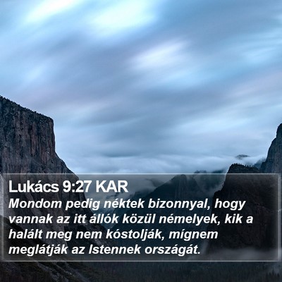 Lukács 9:27 KAR Bible Verse Image
