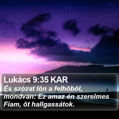 Lukács 9:35 KAR Bible Verse Image