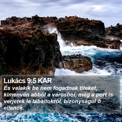 Lukács 9:5 KAR Bible Verse Image