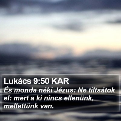 Lukács 9:50 KAR Bible Verse Image