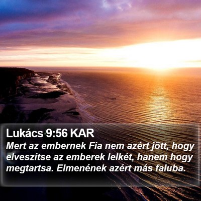 Lukács 9:56 KAR Bible Verse Image