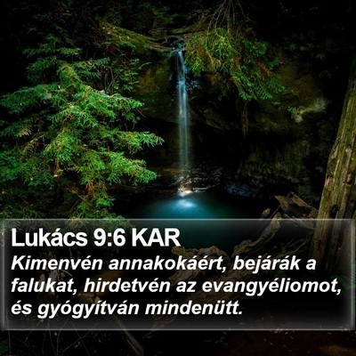 Lukács 9:6 KAR Bible Verse Image