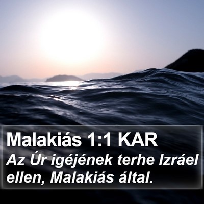 Malakiás 1:1 KAR Bible Verse Image