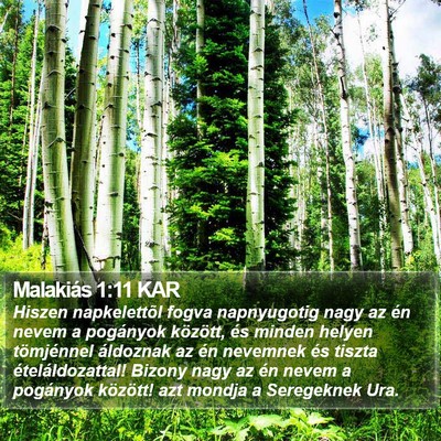 Malakiás 1:11 KAR Bible Verse Image