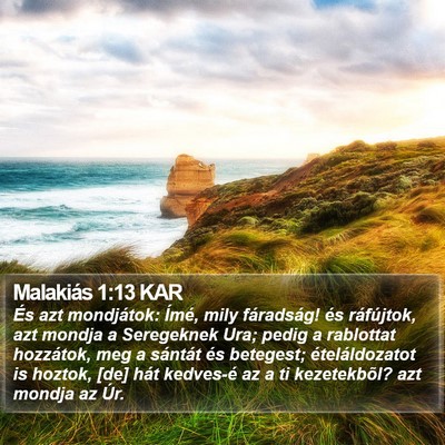 Malakiás 1:13 KAR Bible Verse Image