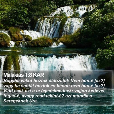 Malakiás 1:8 KAR Bible Verse Image