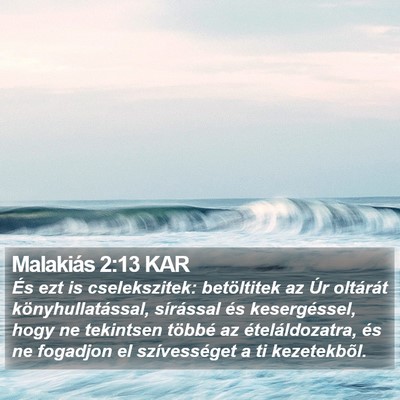 Malakiás 2:13 KAR Bible Verse Image