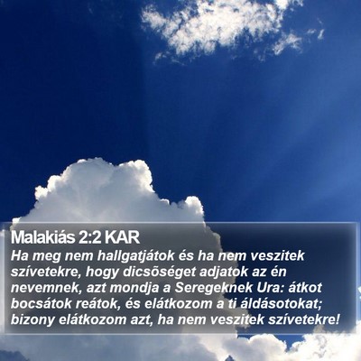 Malakiás 2:2 KAR Bible Verse Image