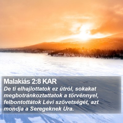 Malakiás 2:8 KAR Bible Verse Image