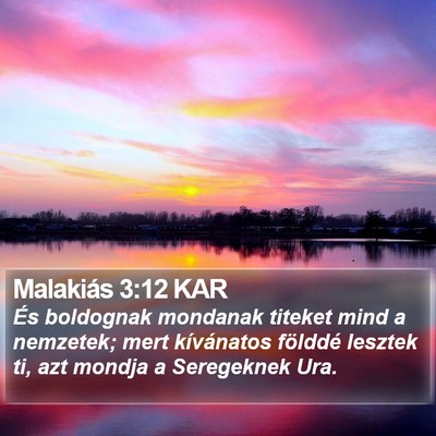 Malakiás 3:12 KAR Bible Verse Image