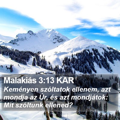 Malakiás 3:13 KAR Bible Verse Image