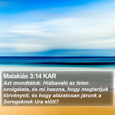 Malakiás 3:14 KAR Bible Verse Image