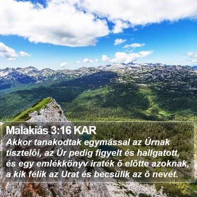 Malakiás 3:16 KAR Bible Verse Image